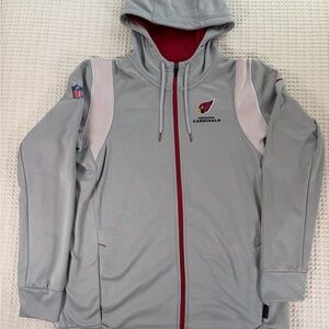 Nike Arizona Cardinals Therma-FIT Full Zip Gray Hoodie Mens M